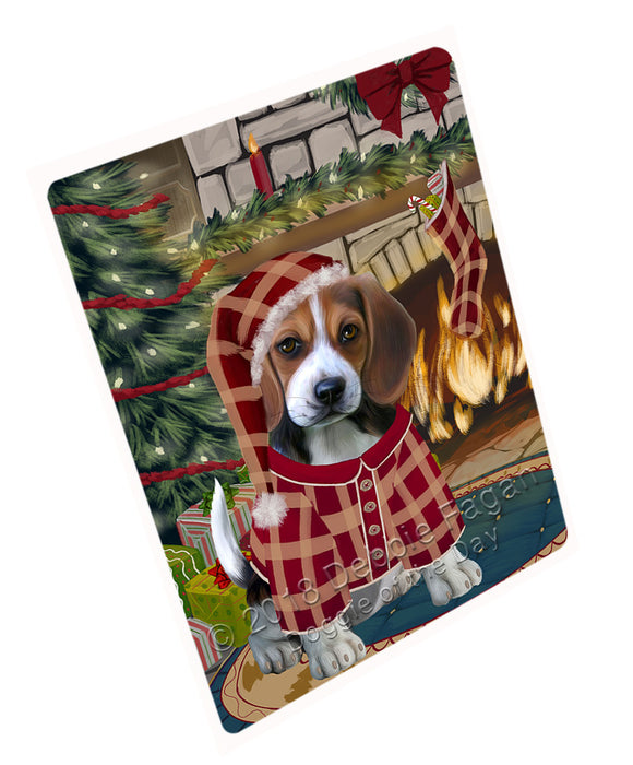 The Stocking was Hung Beagle Dog Magnet MAG70719 (Small 5.5" x 4.25")