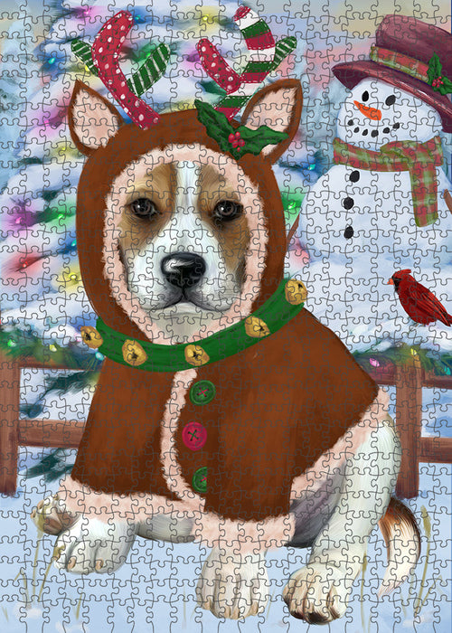Christmas Gingerbread House Candyfest Beagle Dog Puzzle with Photo Tin PUZL92868