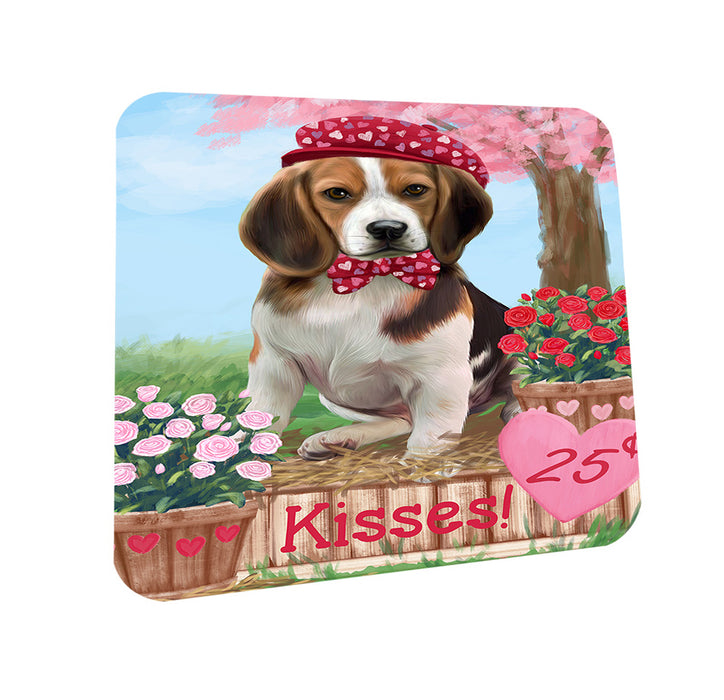 Rosie 25 Cent Kisses Beagle Dog Coasters Set of 4 CST55769