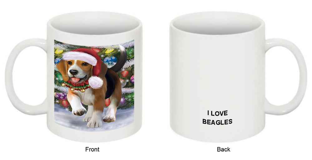 Trotting in the Snow Beagle Dog Coffee Mug MUG49960