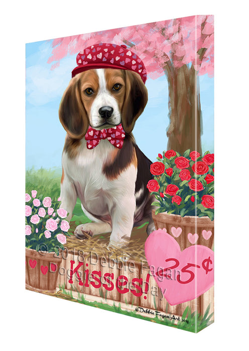 Rosie 25 Cent Kisses Beagle Dog Canvas Print Wall Art Décor CVS124523