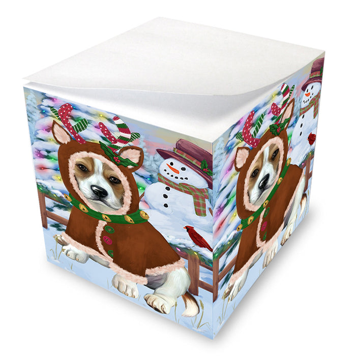 Christmas Gingerbread House Candyfest Beagle Dog Note Cube NOC54239