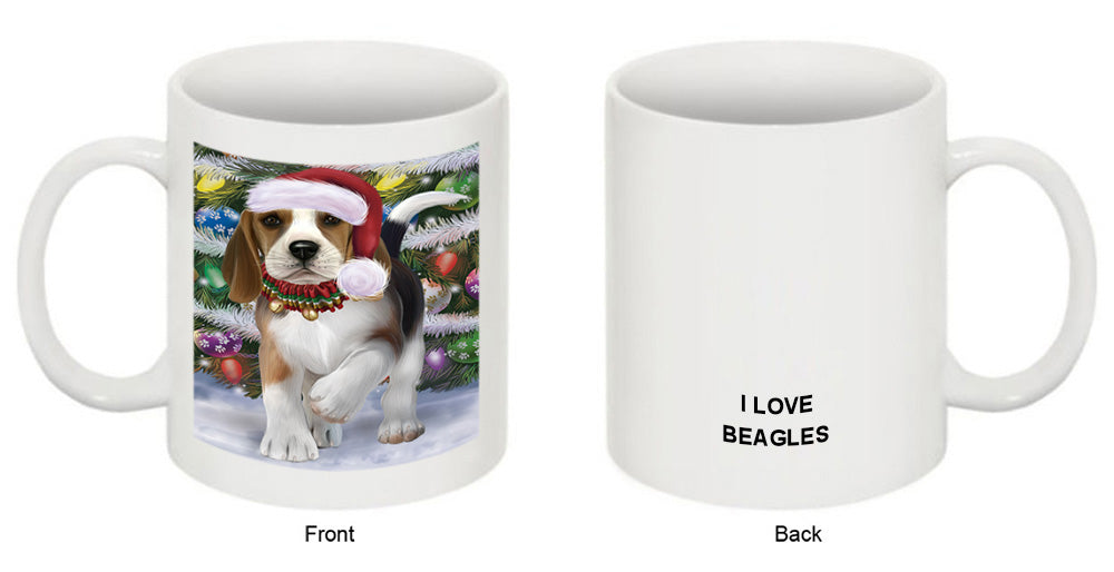 Trotting in the Snow Beagle Dog Coffee Mug MUG49961
