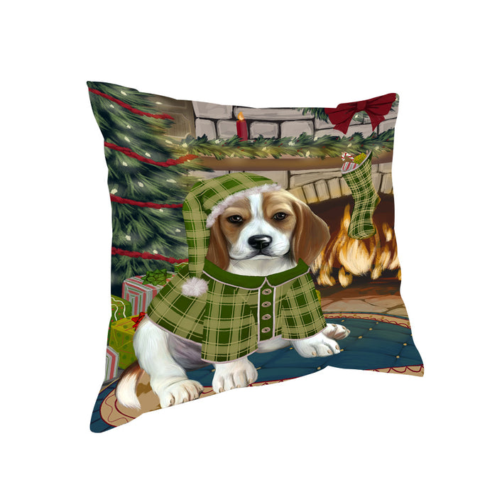 The Stocking was Hung Beagle Dog Pillow PIL69708