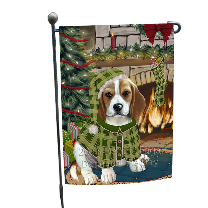 The Stocking was Hung Beagle Dog Garden Flag GFLG55488