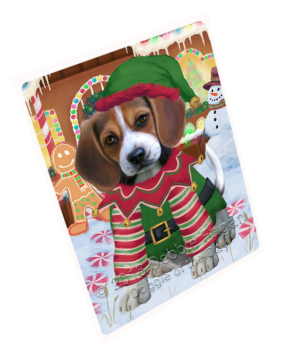 Christmas Gingerbread House Candyfest Beagle Dog Magnet MAG73643 (Small 5.5" x 4.25")