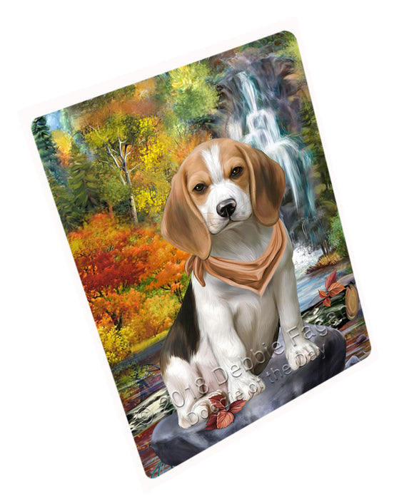 Scenic Waterfall Beagle Dog Magnet Mini (3.5" x 2") MAG59715