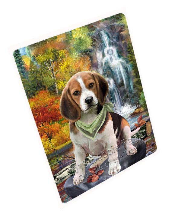 Scenic Waterfall Beagle Dog Magnet Mini (3.5" x 2") MAG59718