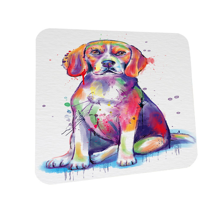 Watercolor Beagle Dog Coasters Set of 4 CST57030