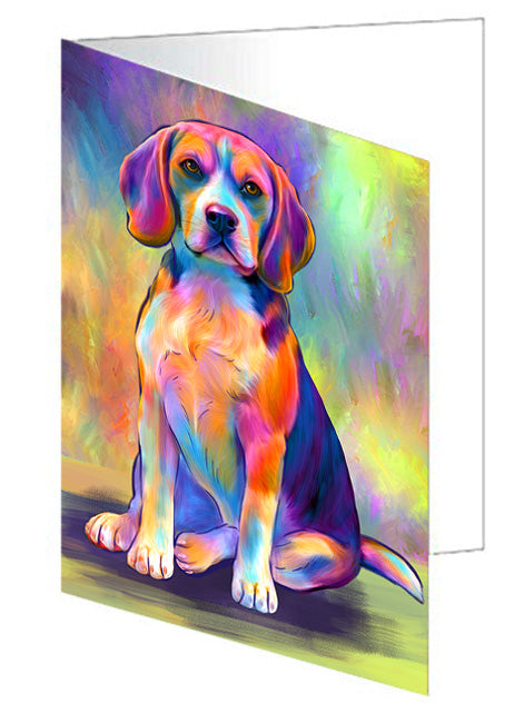 Paradise Wave Beagle Dog Handmade Artwork Assorted Pets Greeting Cards and Note Cards with Envelopes for All Occasions and Holiday Seasons GCD74591