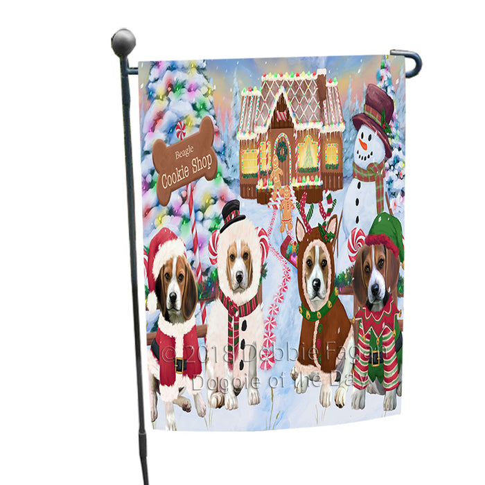 Holiday Gingerbread Cookie Shop Beagles Dog Garden Flag GFLG56650