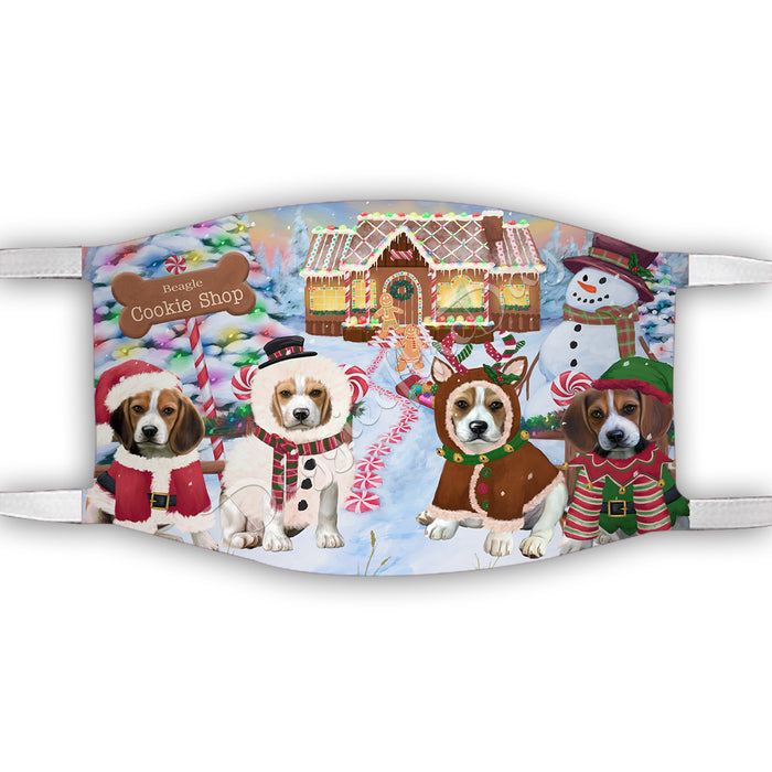 Holiday Gingerbread Cookie Beagle Dogs Shop Face Mask FM48865