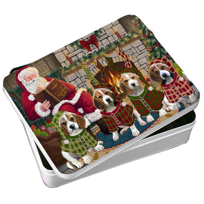 Christmas Cozy Holiday Tails Beagles Dog Photo Storage Tin PITN55039