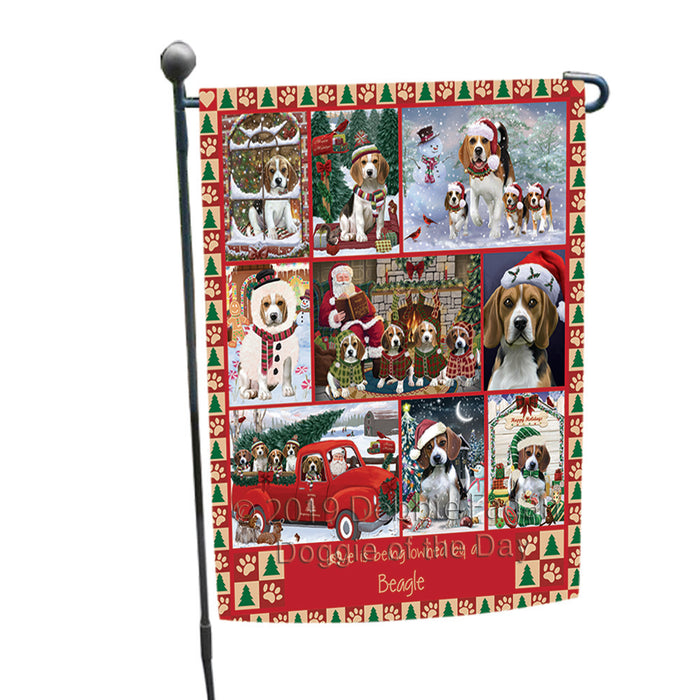Love is Being Owned Christmas Beagle Dogs Garden Flag GFLG65867