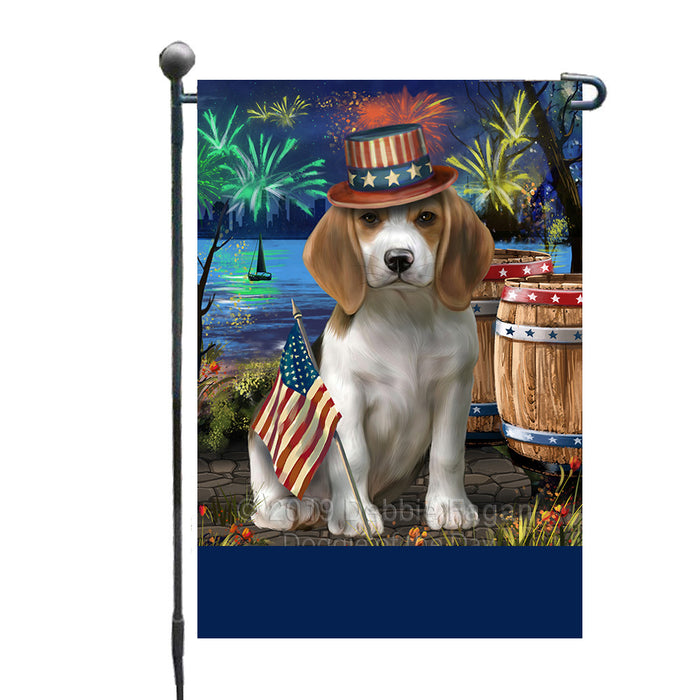 Personalized 4th of July Firework Beagle Dog Custom Garden Flags GFLG-DOTD-A57767