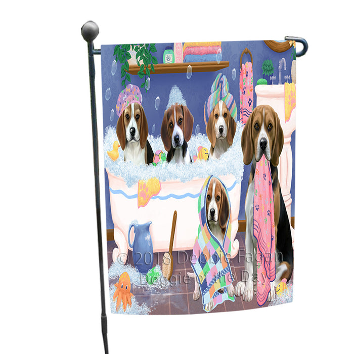 Rub A Dub Dogs In A Tub Beagles Dog Garden Flag GFLG57388