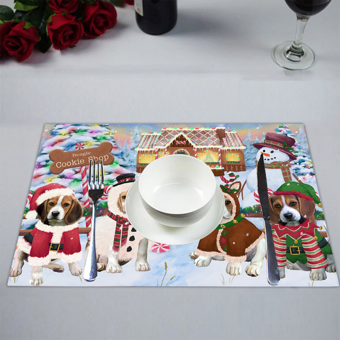 Holiday Gingerbread Cookie Beagle Dogs Placemat