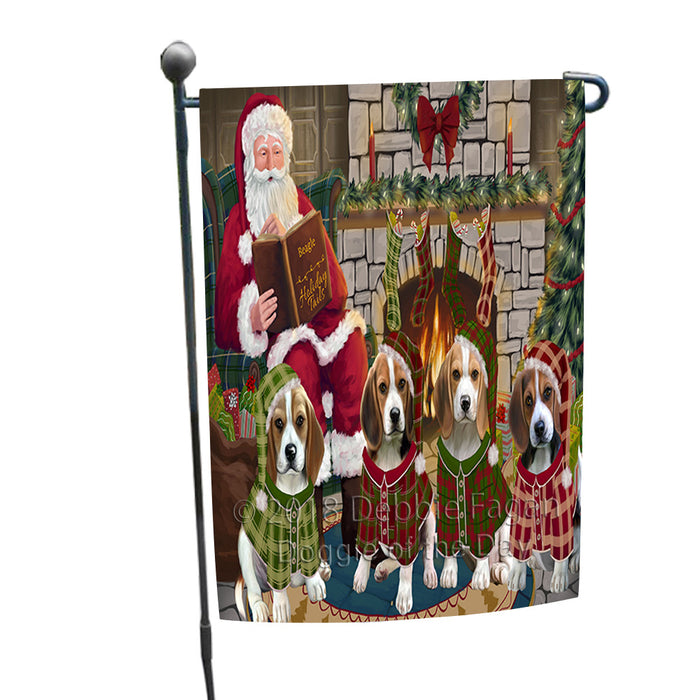 Christmas Cozy Holiday Tails Beagles Dog Garden Flag GFLG55389