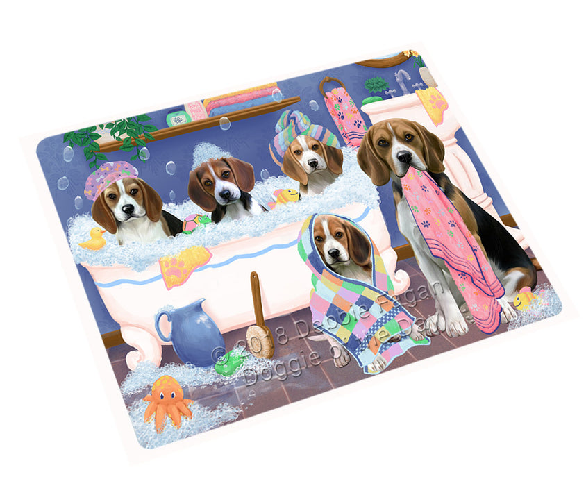 Rub A Dub Dogs In A Tub Beagles Dog Magnet MAG75417 (Small 5.5" x 4.25")