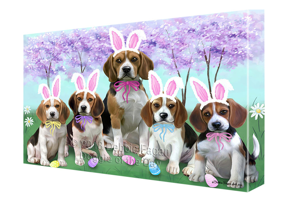 Beagles Dog Easter Holiday Canvas Wall Art CVS57783