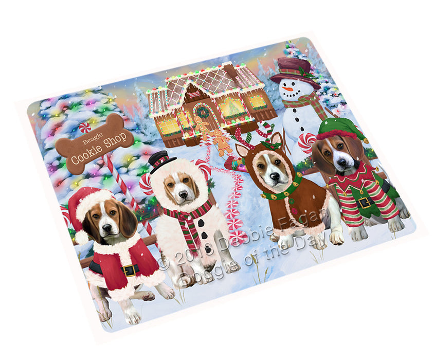 Holiday Gingerbread Cookie Shop Beagles Dog Large Refrigerator / Dishwasher Magnet RMAG98880