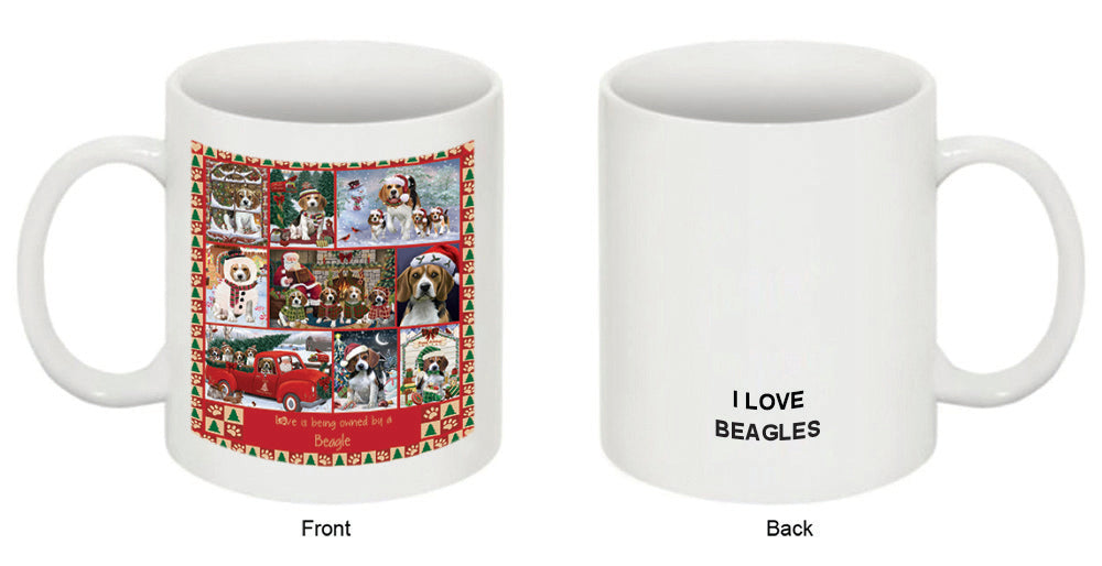 Love is Being Owned Christmas Beagle Dogs Coffee Mug MUG52594