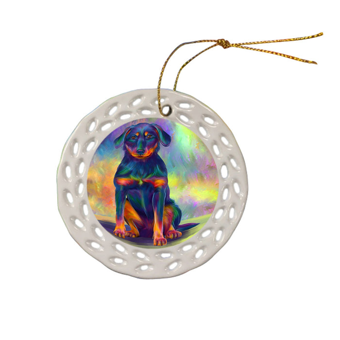 Paradise Wave Beauceron Dog Doily Ornament DPOR58377