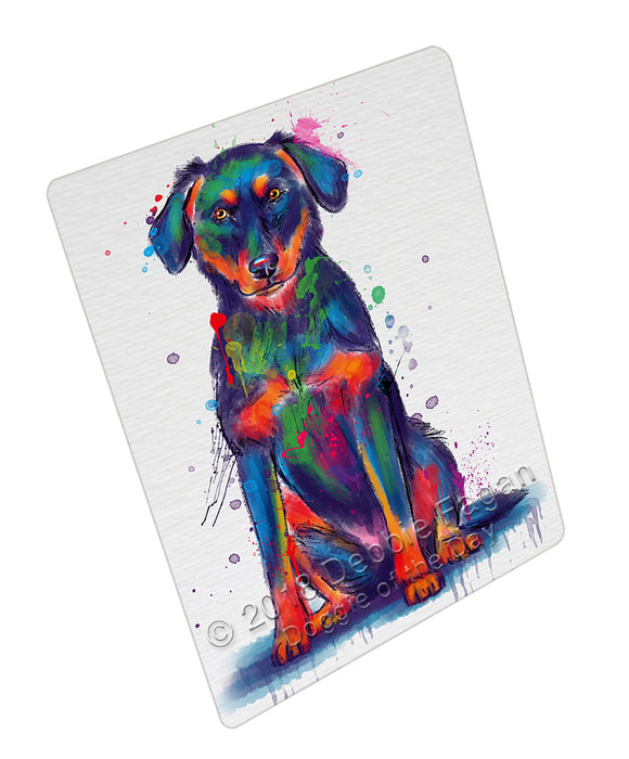 Watercolor Beauceron Dog Cutting Board - For Kitchen - Scratch & Stain Resistant - Designed To Stay In Place - Easy To Clean By Hand - Perfect for Chopping Meats, Vegetables