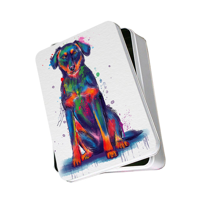 Watercolor Beauceron Dog Photo Storage Tin PITN57477