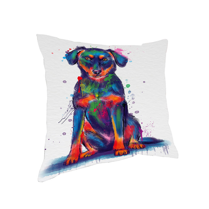 Watercolor Beauceron Dog Pillow with Top Quality High-Resolution Images - Ultra Soft Pet Pillows for Sleeping - Reversible & Comfort - Ideal Gift for Dog Lover - Cushion for Sofa Couch Bed - 100% Polyester