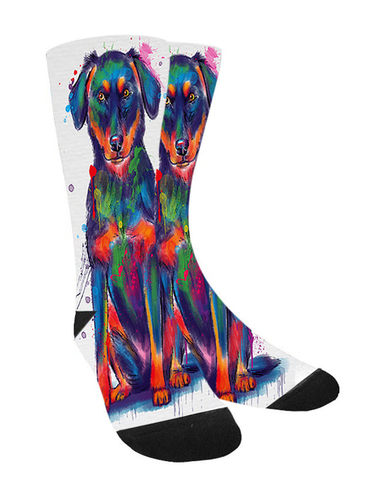 Watercolor Beauceron Dog Women's Casual Socks