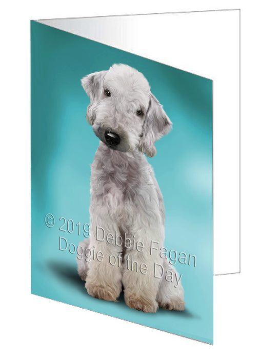 Bedlington terrier Dog Handmade Artwork Assorted Pets Greeting Cards and Note Cards with Envelopes for All Occasions and Holiday Seasons GCD77588