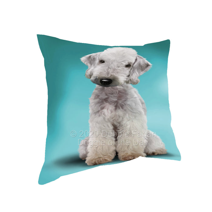 Bedlington Terrier Dog Pillow with Top Quality High-Resolution Images - Ultra Soft Pet Pillows for Sleeping - Reversible & Comfort - Ideal Gift for Dog Lover - Cushion for Sofa Couch Bed - 100% Polyester
