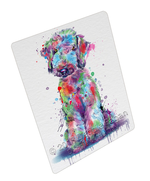 Watercolor Bedlington Terrier Dog Cutting Board - For Kitchen - Scratch & Stain Resistant - Designed To Stay In Place - Easy To Clean By Hand - Perfect for Chopping Meats, Vegetables