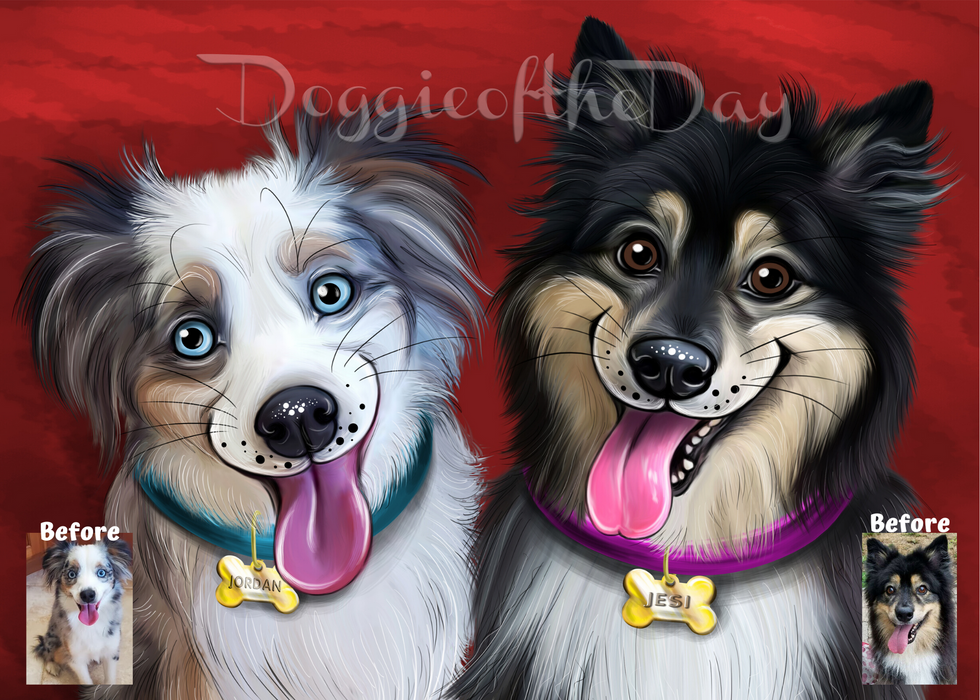 Digital Painting PERSONALIZED PET PORTRAIT! Custom Pet Dog or Cat Art