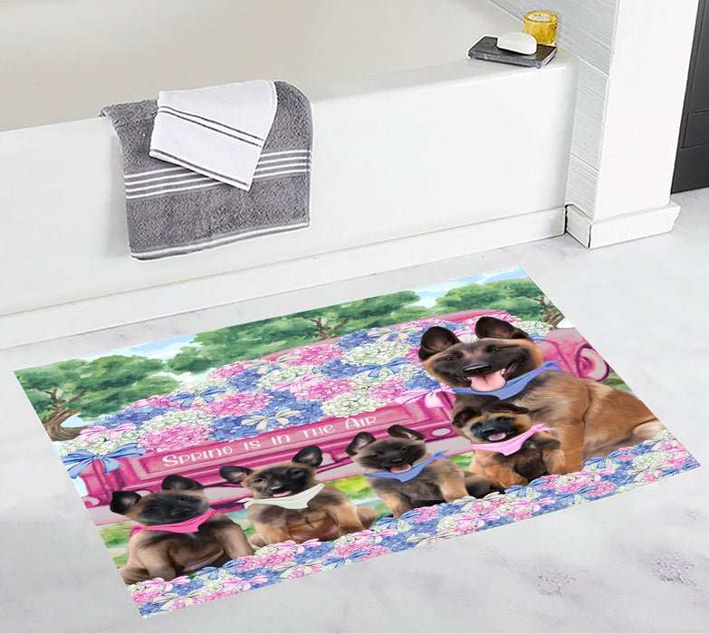 Belgian Malinois Anti-Slip Bath Mat, Explore a Variety of Designs, Soft and Absorbent Bathroom Rug Mats, Personalized, Custom, Dog and Pet Lovers Gift