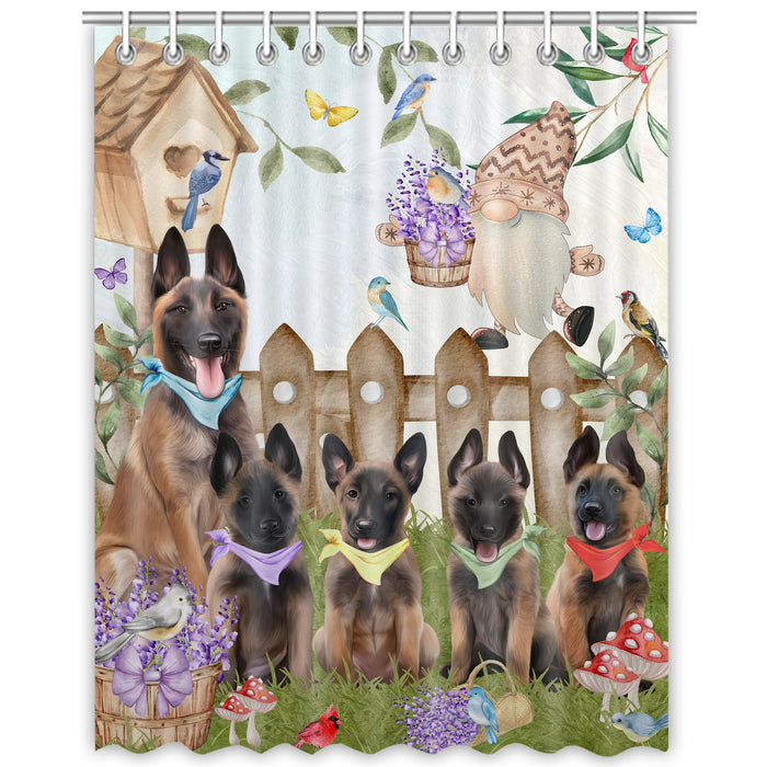Belgian Malinois Shower Curtain, Personalized Bathtub Curtains for Bathroom Decor with Hooks, Explore a Variety of Designs, Custom, Pet Gift for Dog Lovers