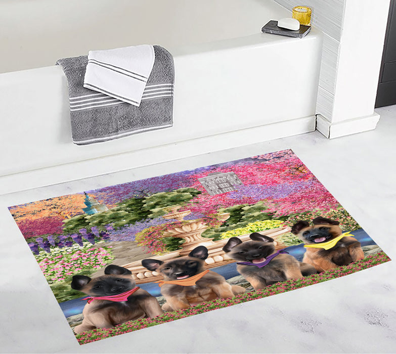 Belgian Malinois Bath Mat: Non-Slip Bathroom Rug Mats, Custom, Explore a Variety of Designs, Personalized, Gift for Pet and Dog Lovers