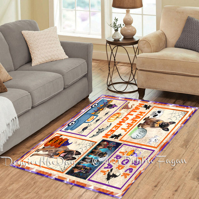 Happy Halloween Trick or Treat Belgian Malinois Dogs Polyester Living Room Carpet Area Rug ARUG65438