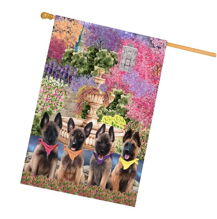Belgian Malinois Dogs House Flag: Explore a Variety of Designs, Weather Resistant, Double-Sided, Custom, Personalized, Home Outdoor Yard Decor for Dog and Pet Lovers
