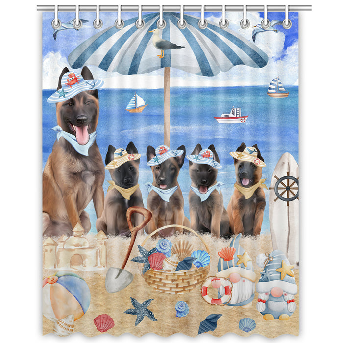 Belgian Malinois Shower Curtain, Explore a Variety of Custom Designs, Personalized, Waterproof Bathtub Curtains with Hooks for Bathroom, Gift for Dog and Pet Lovers