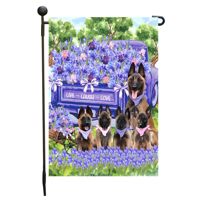 Belgian Malinois Dogs Garden Flag for Dog and Pet Lovers, Explore a Variety of Designs, Custom, Personalized, Weather Resistant, Double-Sided, Outdoor Garden Yard Decoration