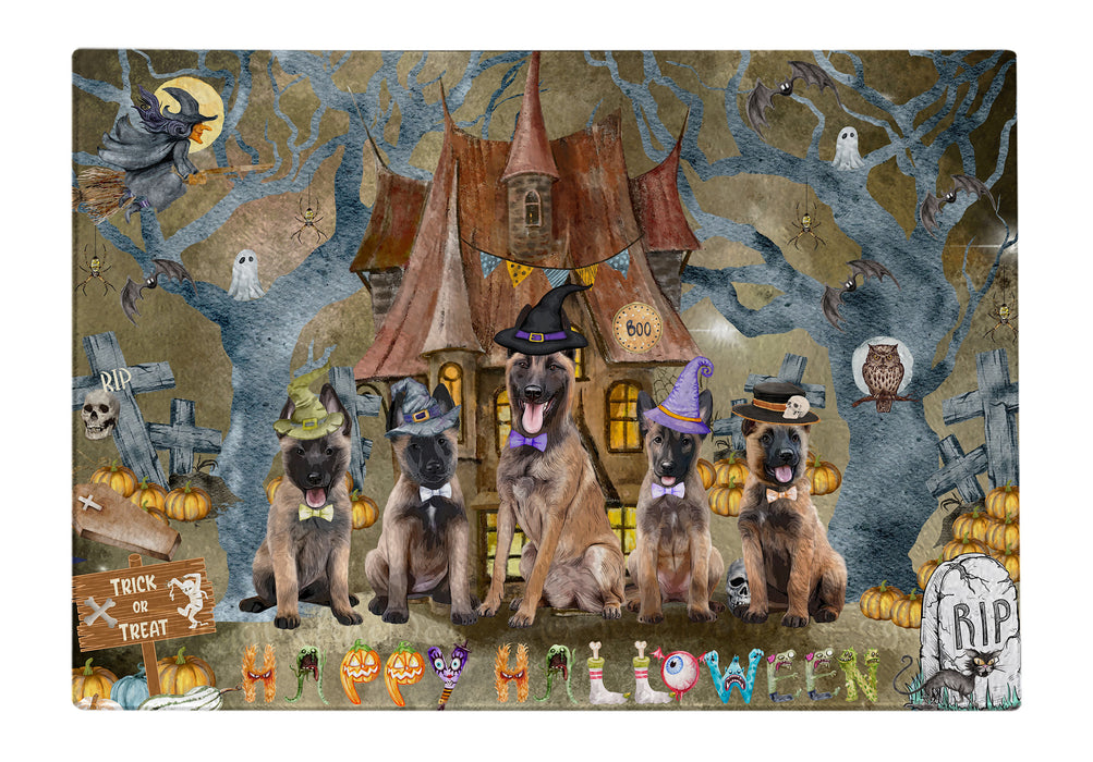 Belgian Malinois Tempered Glass Cutting Board: Explore a Variety of Custom Designs, Personalized, Scratch and Stain Resistant Boards for Kitchen, Gift for Dog and Pet Lovers