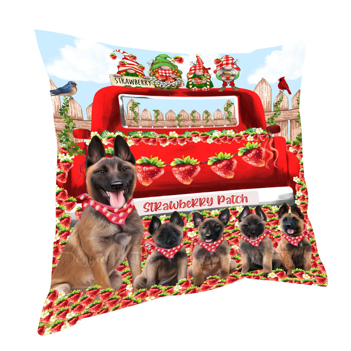 Belgian Malinois Pillow, Explore a Variety of Personalized Designs, Custom, Throw Pillows Cushion for Sofa Couch Bed, Dog Gift for Pet Lovers