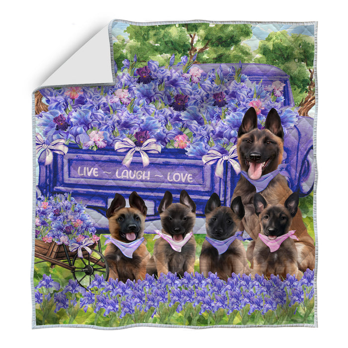 Belgian Malinois Bed Quilt, Explore a Variety of Designs, Personalized, Custom, Bedding Coverlet Quilted, Pet and Dog Lovers Gift