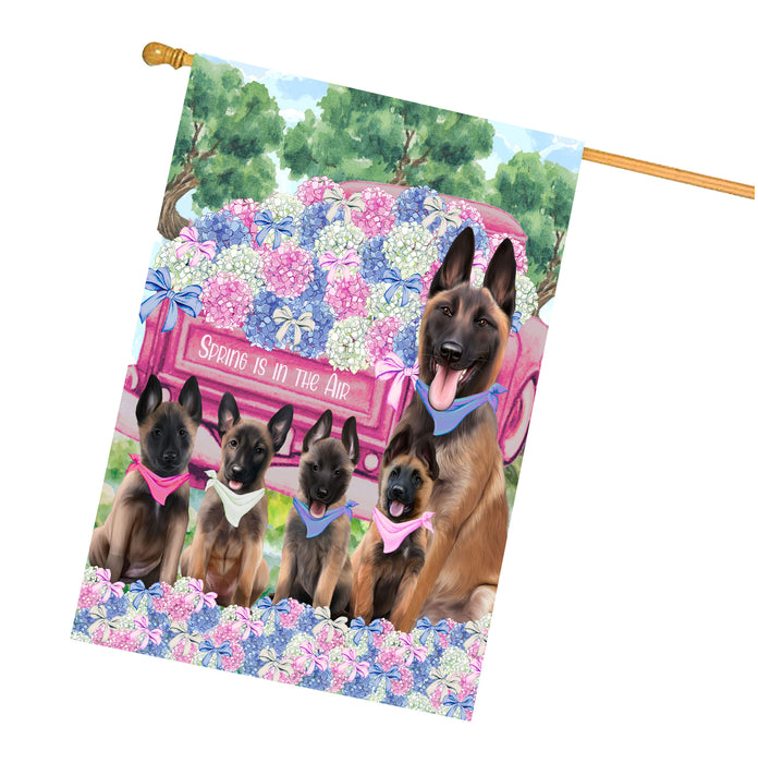 Belgian Malinois Dogs House Flag: Explore a Variety of Personalized Designs, Double-Sided, Weather Resistant, Custom, Home Outside Yard Decor for Dog and Pet Lovers