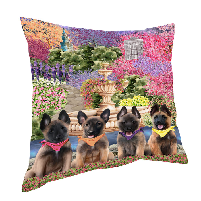 Belgian Malinois Throw Pillow, Explore a Variety of Custom Designs, Personalized, Cushion for Sofa Couch Bed Pillows, Pet Gift for Dog Lovers