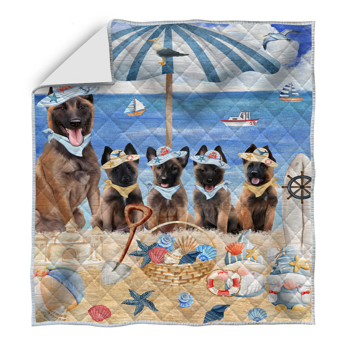 Belgian Malinois Bedspread Quilt, Bedding Coverlet Quilted, Explore a Variety of Designs, Personalized, Custom, Dog Gift for Pet Lovers