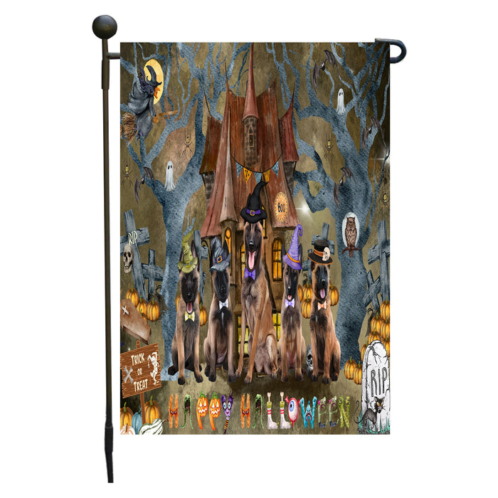 Belgian Malinois Dogs Garden Flag: Explore a Variety of Designs, Personalized, Custom, Weather Resistant, Double-Sided, Outdoor Garden Halloween Yard Decor for Dog and Pet Lovers