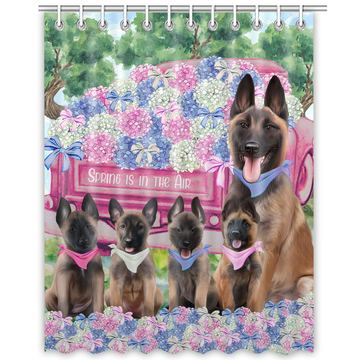 Belgian Malinois Shower Curtain: Explore a Variety of Designs, Custom, Personalized, Waterproof Bathtub Curtains for Bathroom with Hooks, Gift for Dog and Pet Lovers